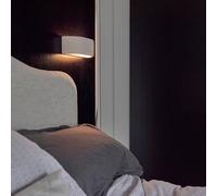 MiniSun | Modern Curved Ceramic Uplighter Wall Wash Lamp in a Paintable White Finish | Outdoor Wall Lights, Home Décor & Improvement Essential