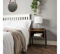 MiniSun | Modern Brushed Chrome Metal Basket Cage Bed Side Table Lamps with White Fabric Shades | Table Lamps, Home Décor & Improvement Essential | Set of 2