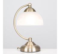ValueLights Pair of Antique Brass Table Lamp in Metallic Gold ValueLights Metallic Gold