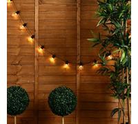 Valuelights Pair Of Decorative Ip44 Rated Led Festoon Clear Globe String Lights