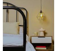 Valuelights Diablo Pair Of Retro Style Grey Metal Basket Cage Ceiling Light Shades (D)21Cm