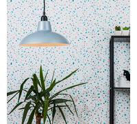 MiniSun | Retro Style Gloss Grey Metal Ceiling Light Shades | Pendant Lights, Home Décor & Improvement Essential | Set of 2 | 28.8cm Shade Width