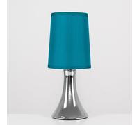 Pair of Silver Table Lamps Touch On/Off ValueLights Silver One Size