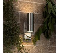 Valuelights Pair Of Silver Up Down Outdoor Pir Motion Sensor Outdoor Wall Lights