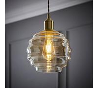 Valuelights Patty Champagne Bubble Glass Easy Fit Ceiling Lamp Shade (D)22Cm
