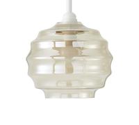 ValueLights | Patty Champagne Bubble Glass Easy Fit Ceiling Pendant Lamp Shade and LED Bulb | Shades, Home Décor & Improvement Essential | Included LED Bulb | 220mm Shade Width
