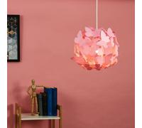 Valuelights Pink Ceiling Pendant Shade And B22 Gls Led 6W Warm White 3000K Bulb