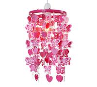 Valuelights Pink Children's Hearts And Butterflies Ceiling Light Shade (D)18Cm