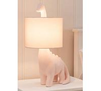 ValueLights Pink Dinosaur Table Lamp with Shade & Braided Flex Pink