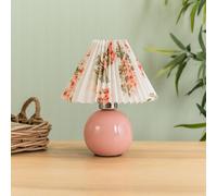 Valuelights Pink Floral Touch Button Rechargeable Table Lamp