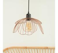 ValueLights Pink Metal Flower Easy Fit Ceiling Pendant Light Shade Lampshade for Hallway Kids Room Nursery Bedroom