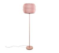 ValueLights | Pink Metal Standing Floor Lamp with Origami Paper Fold Lampshade Living Room Hallway Light + LED Bulb | Floor Lamps & Home Improvements Essential