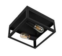 Pisces 2 Way Black Ceiling Light (Flush) ValueLights Black One Size