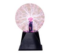 Plasma Ball 6 Inch Touch and Sound Reactive Science Ball Light Up Electric Globe Lamp Night Light