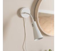 Plug In White Flexible Gooseneck Wall Light ValueLights White One Size