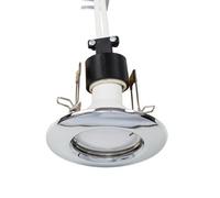 Valuelights Polished Chrome Gu10 Ceiling Downlight Fitting - Complete With 1 X 5W Gu10 Warm White Led Bulb