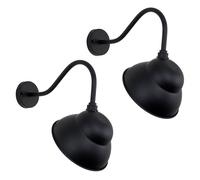 MiniSun | Large Traditional Pub Style Wall Lights with Dome Shaped Light Shades | Outdoor Wall Lights, Home Décor & Improvement Essential | Set of 2 | Mains Wired