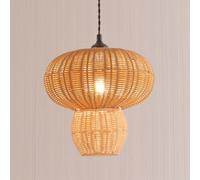 Valuelights Portobello Natural Rattan Mushroom Easy Fit Ceiling Lamp Shade (D)30Cm