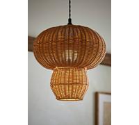 ValueLights | Portobello Natural Rattan Mushroom Easy Fit Ceiling Pendant Lamp Shade | Shades, Home Décor & Improvement Essential | 300mm Shade Width