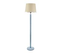 ValueLights | Powder Blue Bobbin Stem Floor Lamp with White Trim Scallop Shade Living Room Hallway Light | Floor Lamps, Home Décor & Improvement Essential