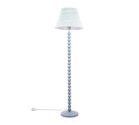 ValueLights | Powder Blue Bobbin Stem Standing Floor Lamp with Green Arrow Pleated Shade | Floor Lamps & Torchieres, Home Décor & Improvement Essential
