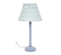 ValueLights Bobbins Green Arrow Shade Powder Blue Table Lamp and Bulb