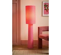 ValueLights | Pritchard Pink Checkerboard Drum Shade Full Fabric Midi Floor Lamp | Floor Lamps & Torchieres, Home Décor & Improvement Essential
