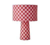 ValueLights | Pritchard Pink Checkerboard Drum Shade Full Fabric Table Lamp | Table Lamps, Home Décor & Improvement Essential