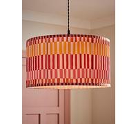 Valuelights Rae Large Pleated Stripe Multicolour Drum Easy Fit Ceiling Light Lamp Shade Print