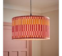 ValueLights | Rae Large Stripe Multicolour Pleated Drum Ceiling Lamp Shade and Bulb | Ceiling Lights, Home Décor & Improvement Essential