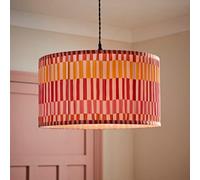 Valuelights Rae Pleated Stripe Multicolour Drum Easy Fit Ceiling Light Lamp Shade Multi