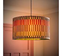 ValueLights | Rae Large Stripe Natural Pleated Drum Ceiling Lamp Shade and Bulb | Ceiling Lights, Home Décor & Improvement Essential