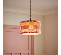 Rae Pleated Stripe Multicolour Drum Easy Fit Light Lamp Shade and Bulb ValueLights Multi Small