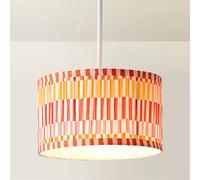 ValueLights Rae Small Stripe Multicolour Pleated Drum Ceiling Lamp Shade