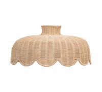 ValueLights | Rattan Wicker Scallop Lampshade Easy Fit Ceiling Light Shade for Bedroom Living Room LED Bulb Included | Shades & Home Improvements Essential | 380cm Shade Width
