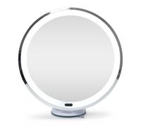 Rechargeable Illuminated Suction Cup Mirror with 5 x Magnification ValueLights Silver One Size