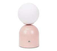 ValueLights | Rechargeable Touch Button Table Lamp with Opal Globe Lampshade, Portable Cordless Light - Blush Pink | Table Lamps & Home Improvements Essential