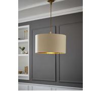 MiniSun | Extra Large Modern Beige and Gold Drum Light Shade | Pendant Lights, Home Décor & Improvement Essential
