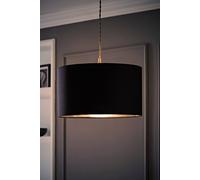 ValueLights Reni Black with Chrome Inner Easy Fit Ceiling Lamp Shade & Bulb | Size: Medium ValueLights Black Medium