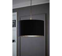 ValueLights | Reni Medium Pendant Shade with Black & Chrome Inner | Shades, Home Décor & Improvement Essential | 350mm Shade Width