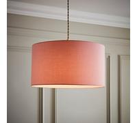 Valuelights Reni Blush Fabric Drum Ceiling Lamp Shade (D)45Cm