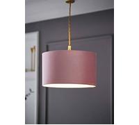 MiniSun | Large Modern Blush Pink Velvet Drum Light Shade | Lamp Shades, Home Décor & Improvement Essential