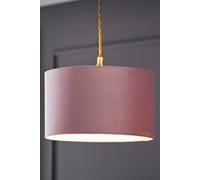 MiniSun | Medium Modern Blush Pink Velvet Drum Light Shade | Lamp Shades, Home Décor & Improvement Essential | 350mm Shade Width