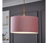 Valuelights Reni Blush Velvet Drum Ceiling Lamp Shade (D)35Cm