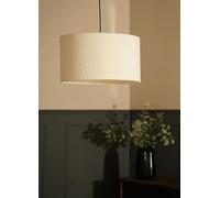 ValueLights Reni Boucle Easyfit Non Electric Pendant Large Shade 45cm Cream