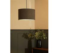 ValueLights Reni Boucle Easyfit Non Electric Pendant Medium Shade 35cm Cream