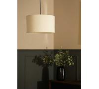 ValueLights Reni Boucle Easyfit Non Electric Pendant Medium Shade 35cm Cream