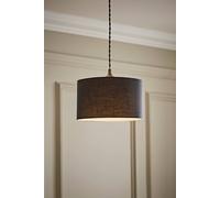 MiniSun | Small Modern Charcoal Grey Fabric Drum Light Shade | Lamp Shades, Home Décor & Improvement Essential | 25cm Shade Width