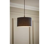 MiniSun | Medium Modern Charcoal Grey Drum Light Shade | Lamp Shades, Home Décor & Improvement Essential | 35cm Shade Width