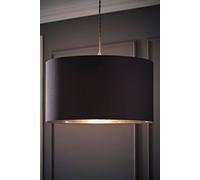 Reni Charcoal with Metallic Chrome Inner Pendant Ceiling Lamp Shade and LED Bulb ValueLights Charcoal 8 inches